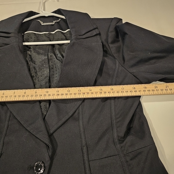 WHITE HOUSE BLACK & WHITE Black Shawl Tuxedo Evening Event Blazer Jacket sz M - Picture 4 of 15